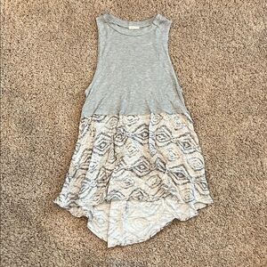 Gray Patterned Women’s Sleeveless Top